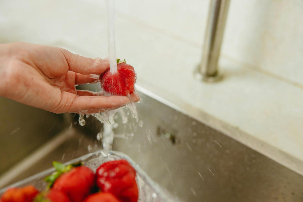 cleaning fresh fruit